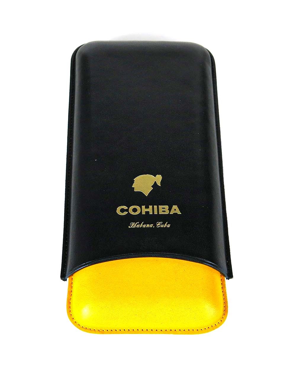 Регулируемый кожаный портсигар COHIBA на 3 сигары